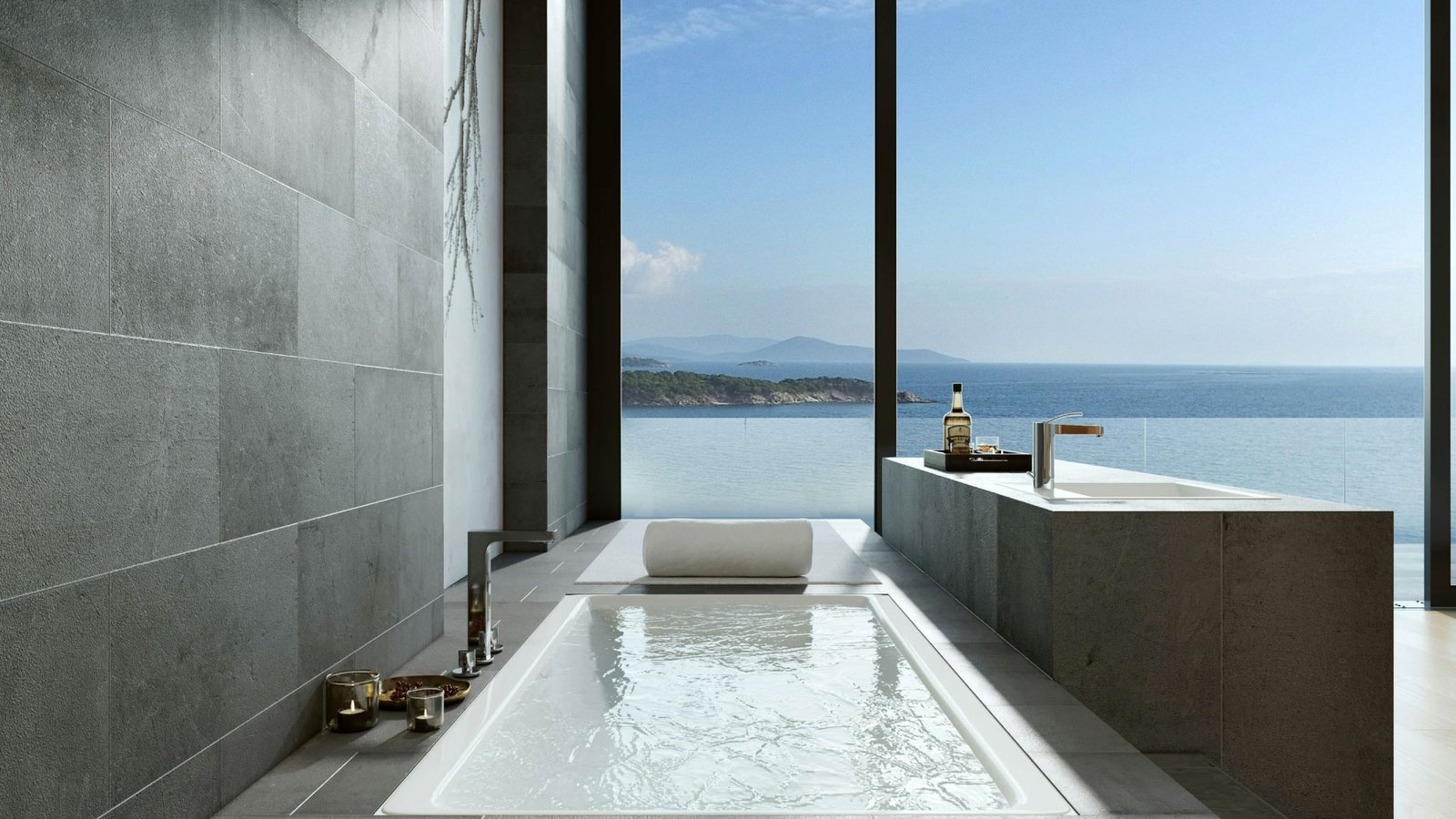 Elegant living room with custom design